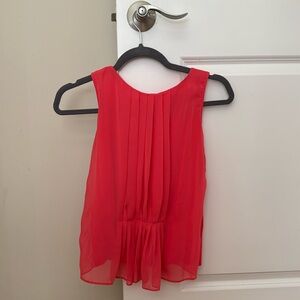Coral Sleeveless Blouse